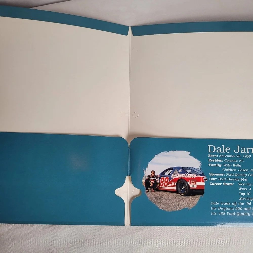 Lot Of 4 New NASCAR Racing VTG 2 Pocket Folders Dale Jarret Terry Labonte